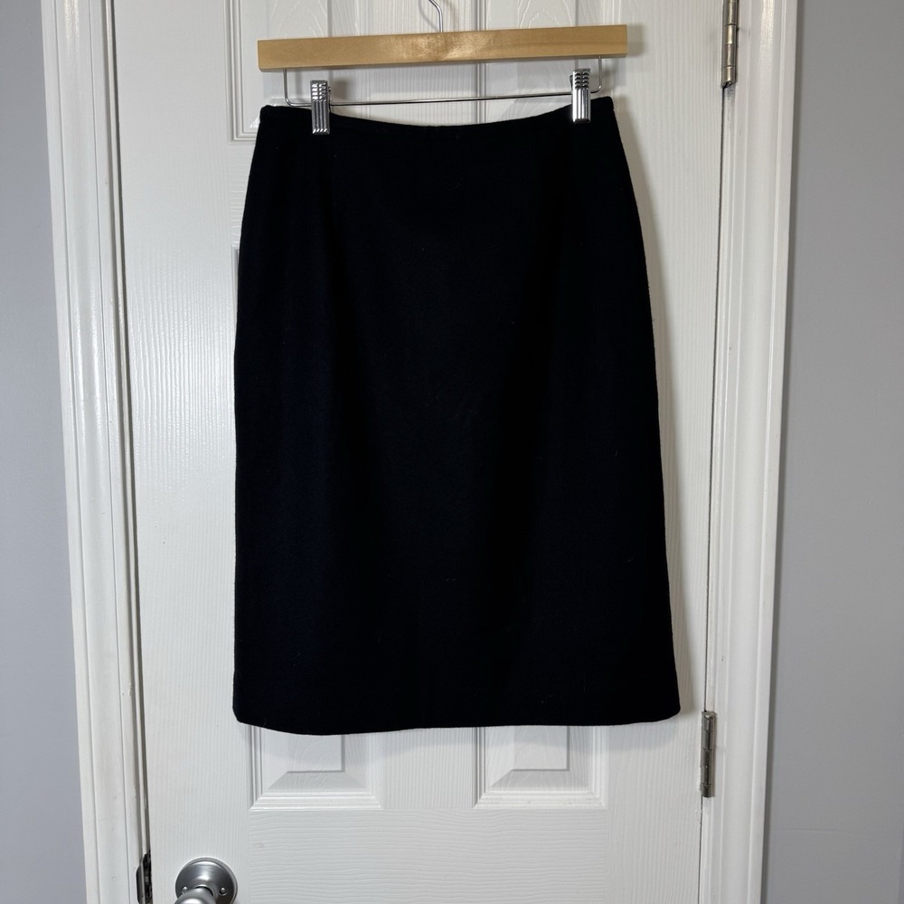 Rena Rowan For Saville Skirt Womens Sz‎ 10 Black 100% Wool Career Basics